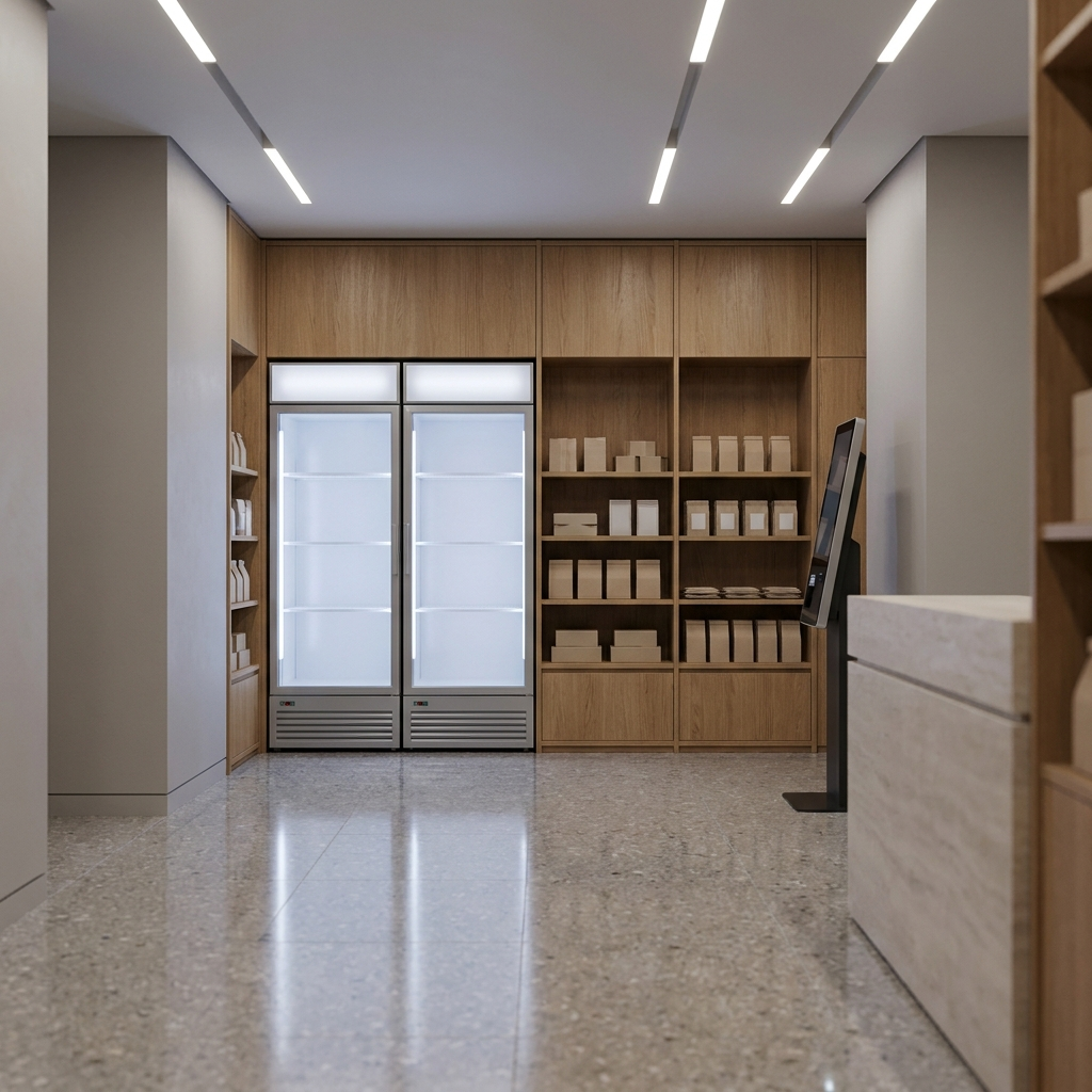 Concept render of the in-hotel smart market